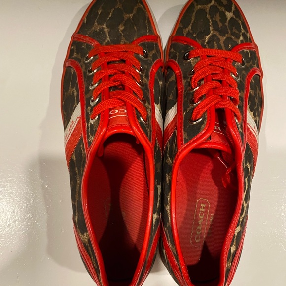 Cheetah Print Coach Tennis Shoes - Picture 5 of 8